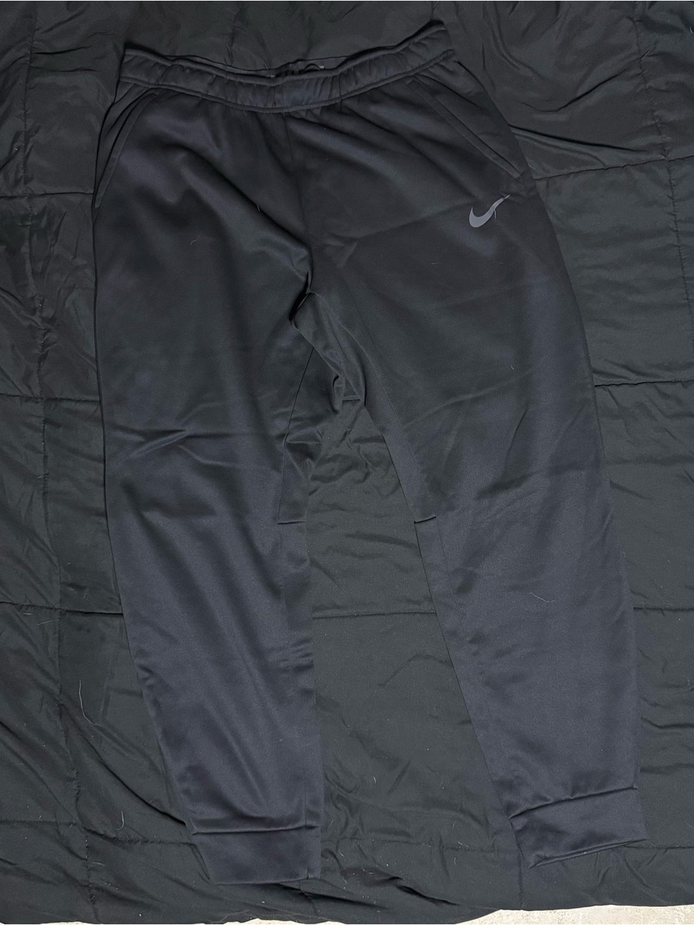 Nike Black Performance Joggers with Grey Swoosh🔥